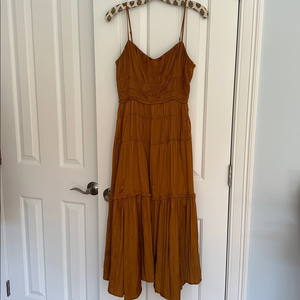 Anthropologie Burnt Orange Dress
